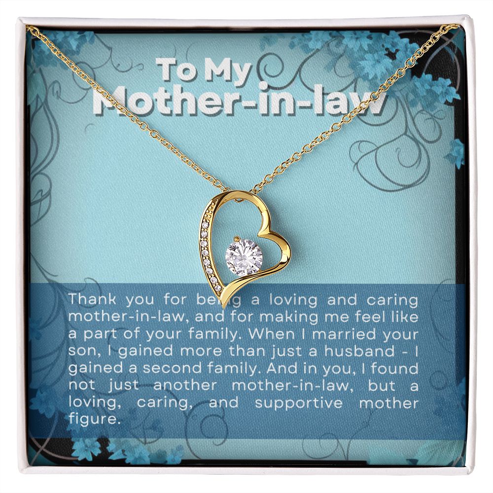 Mother In Law Thank You Forever Love Heart Necklace-[Heartfelt Family Gift]