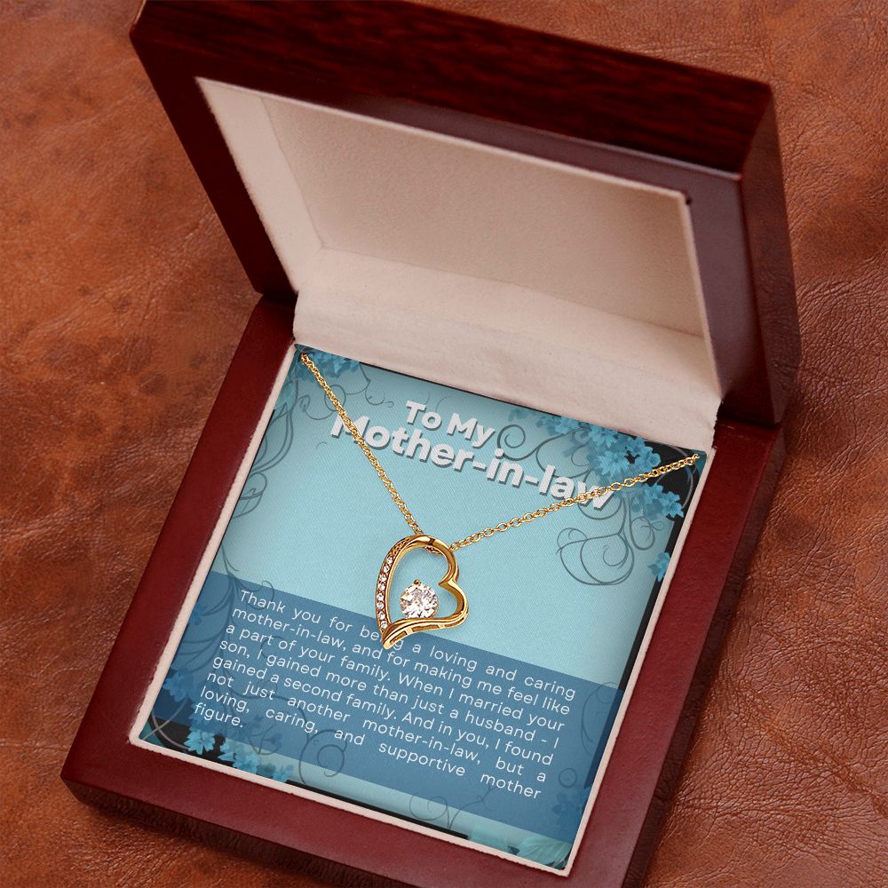 Mother In Law Thank You Forever Love Heart Necklace-[Heartfelt Family Gift]