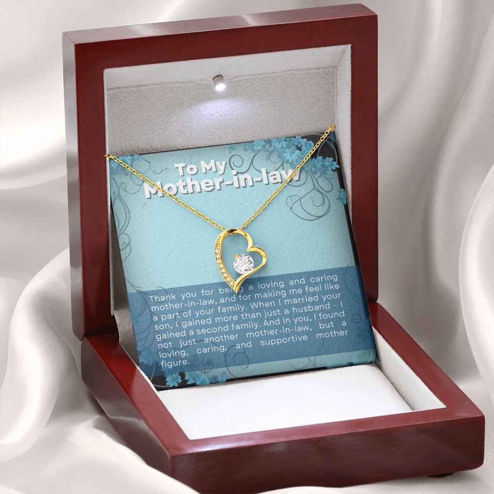 Mother In Law Thank You Forever Love Heart Necklace-[Heartfelt Family Gift]