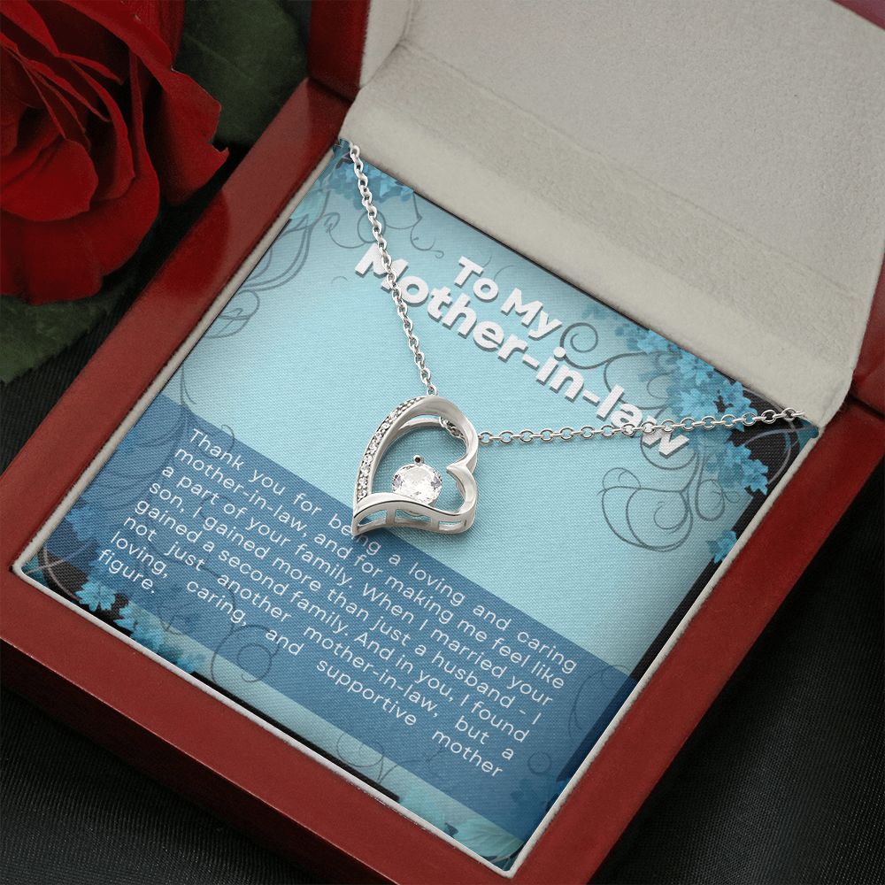 Mother In Law Thank You Forever Love Heart Necklace-[Heartfelt Family Gift]