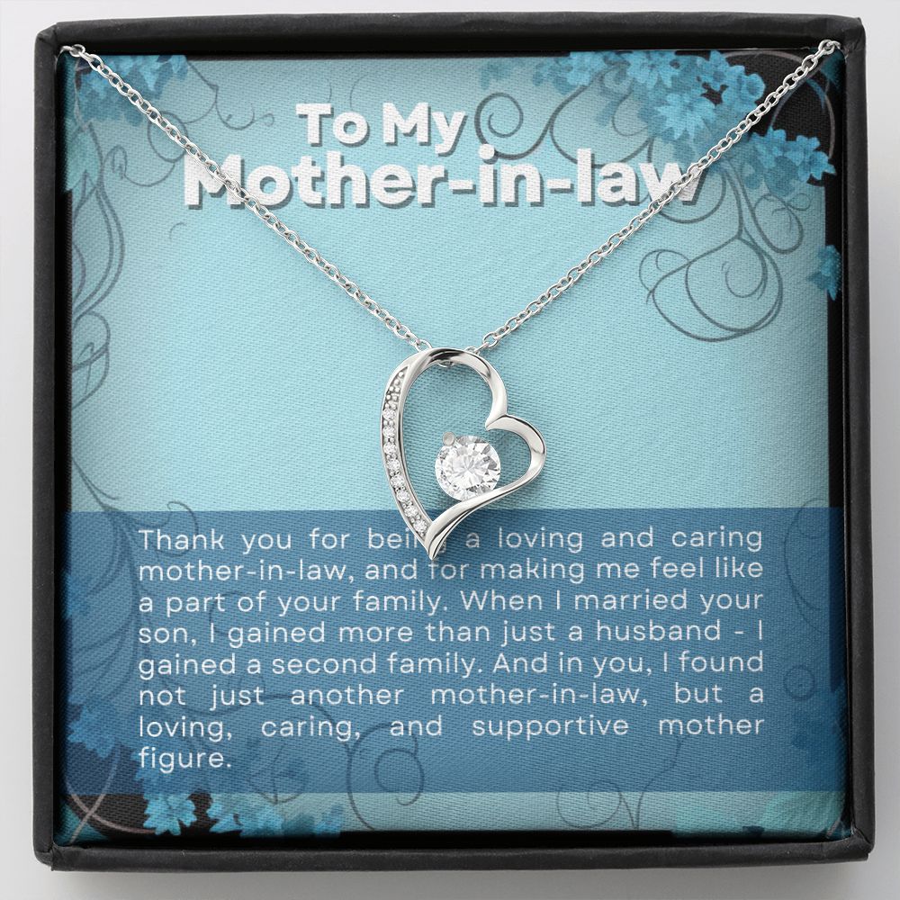 Mother In Law Thank You Forever Love Heart Necklace-[Heartfelt Family Gift]