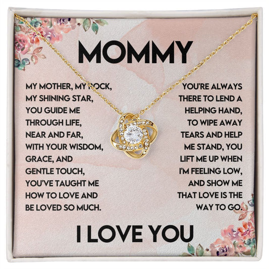 Mother My Rock Love Knot Necklace-[Heartfelt Family Gift]