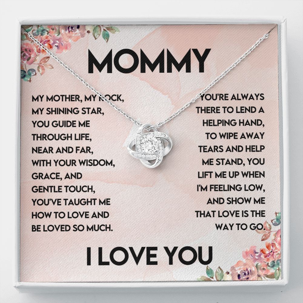 Mother My Rock Love Knot Necklace-[Heartfelt Family Gift]