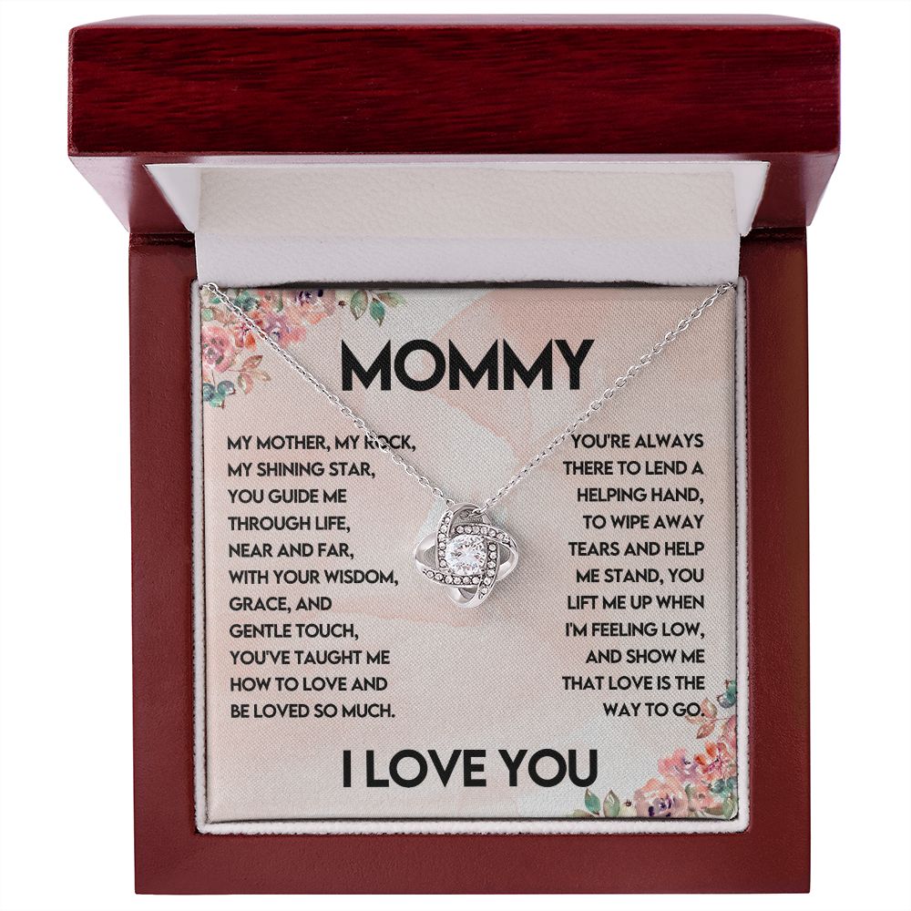 Mother My Rock Love Knot Necklace-[Heartfelt Family Gift]