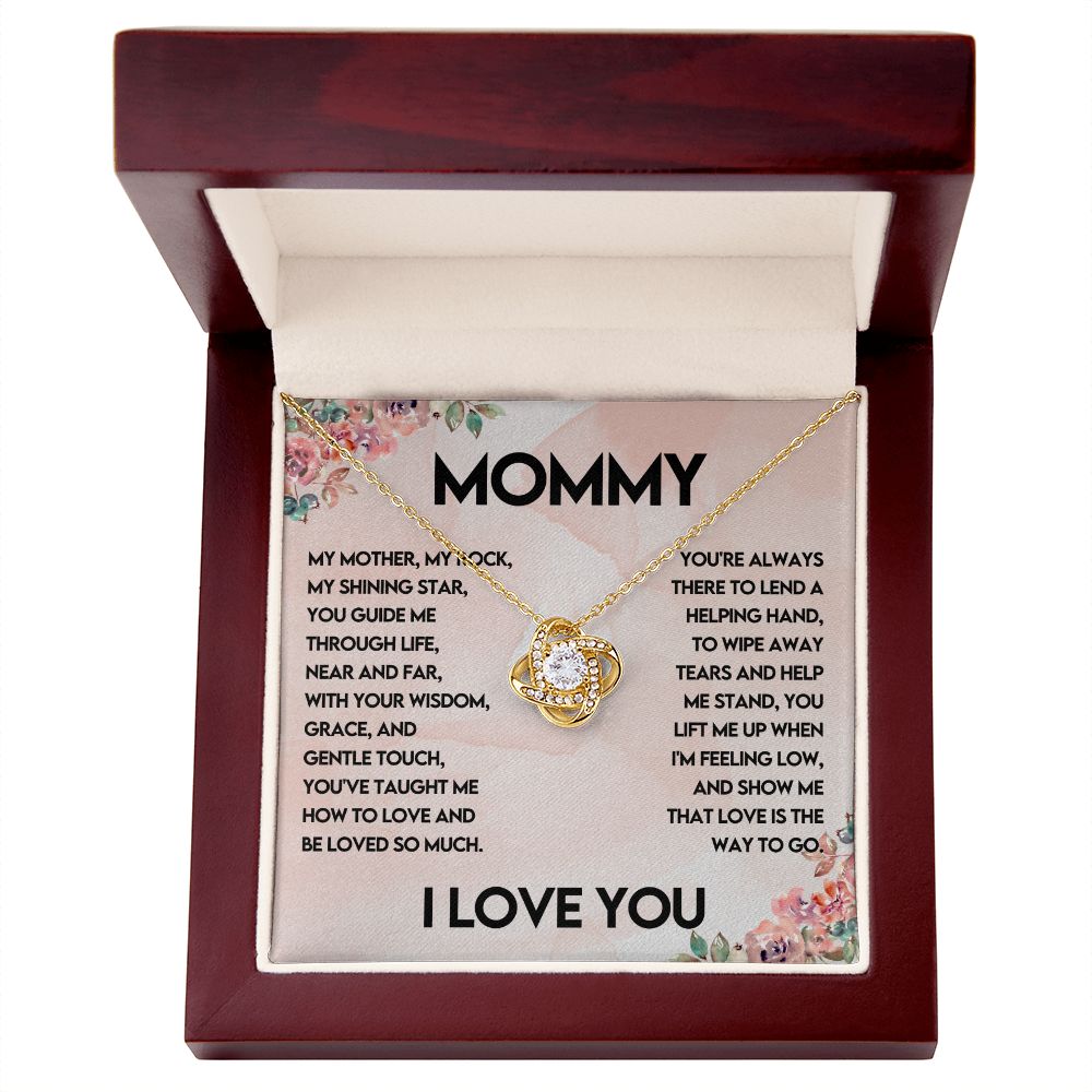 Mother My Rock Love Knot Necklace-[Heartfelt Family Gift]