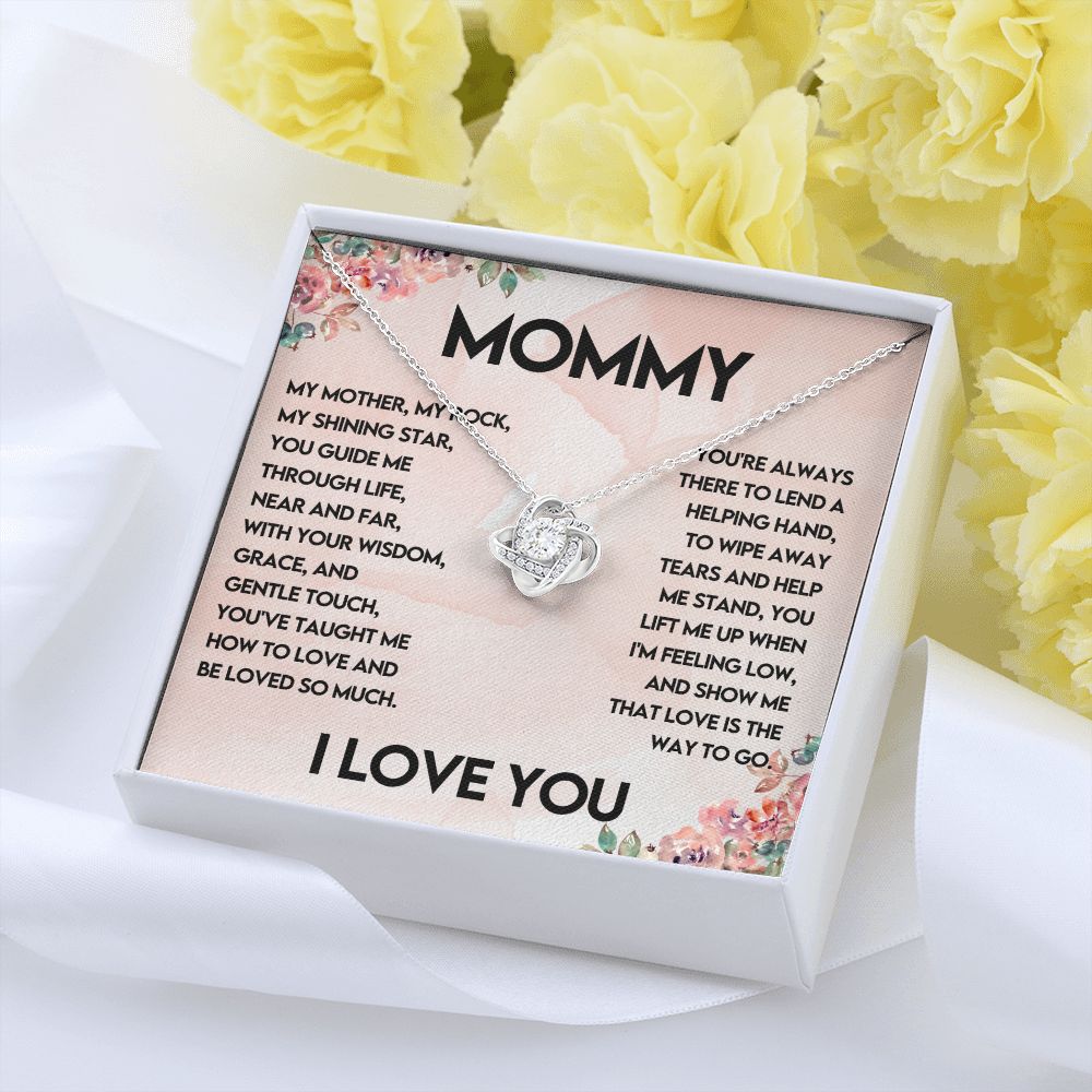 Mother My Rock Love Knot Necklace-[Heartfelt Family Gift]
