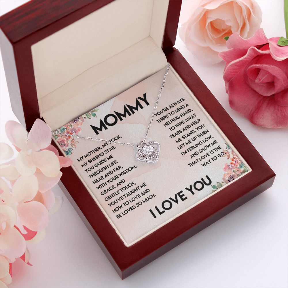 Mother My Rock Love Knot Necklace-[Heartfelt Family Gift]