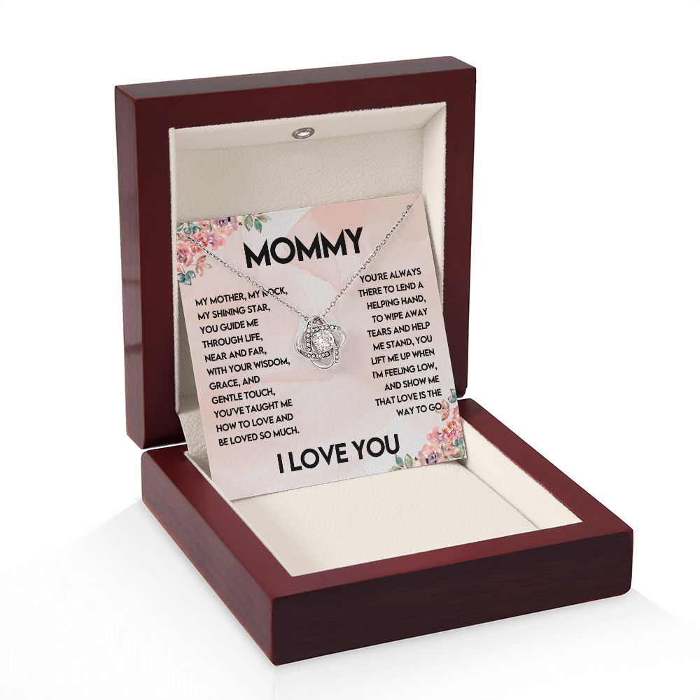 Mother My Rock Love Knot Necklace-[Heartfelt Family Gift]