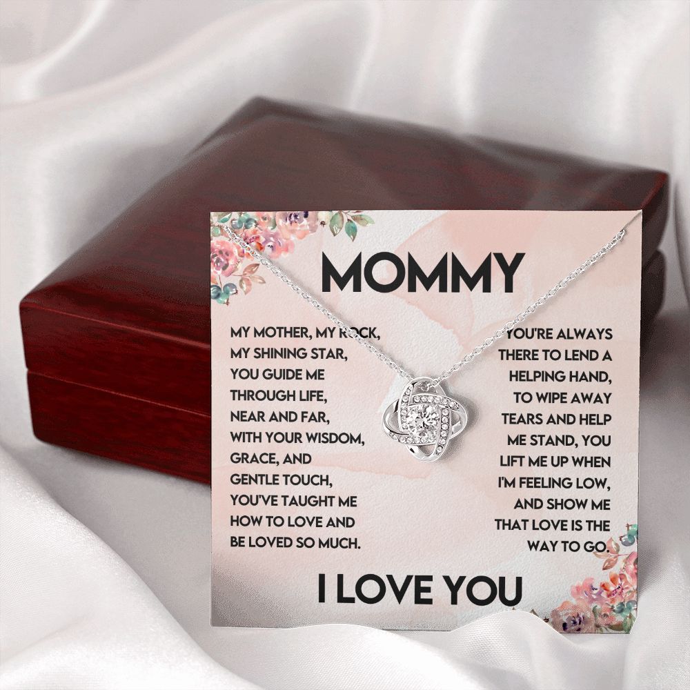 Mother My Rock Love Knot Necklace-[Heartfelt Family Gift]