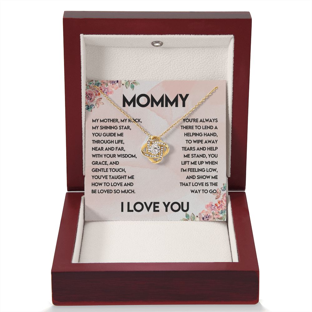 Mother My Rock Love Knot Necklace-[Heartfelt Family Gift]