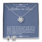 Mother of The Groom -Love Knot Necklace Earring Set -Jewelry Gift From Bride-[Heartfelt Family Gift]