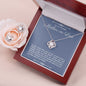 Mother of The Groom -Love Knot Necklace Earring Set -Jewelry Gift From Bride-[Heartfelt Family Gift]