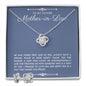 Mother of The Groom -Love Knot Necklace Earring Set -Jewelry Gift From Bride-[Heartfelt Family Gift]