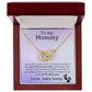 Mother To Be Baby Bump Interlocking Hearts Necklace-[Heartfelt Family Gift]