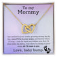 Mother To Be Baby Bump Interlocking Hearts Necklace-[Heartfelt Family Gift]