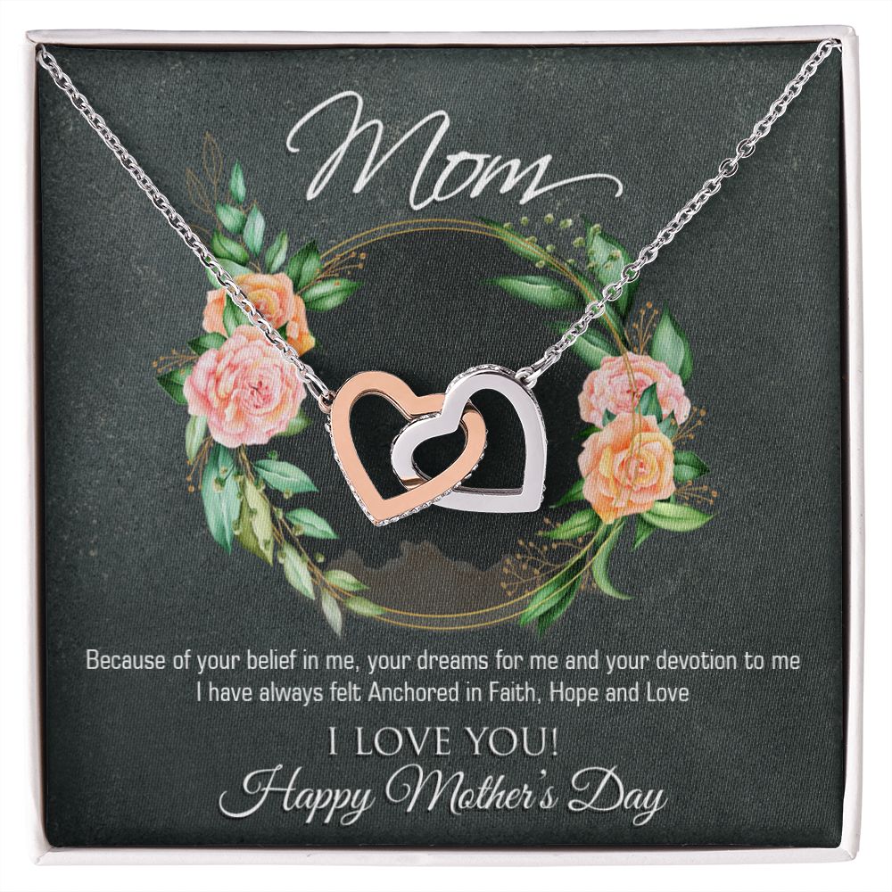 Mothers Day Interlocking Hearts Necklace-[Heartfelt Family Gift]