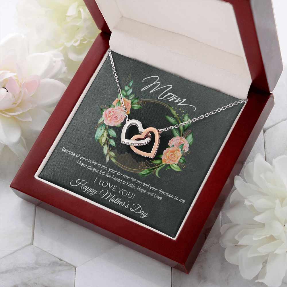 Mothers Day Interlocking Hearts Necklace-[Heartfelt Family Gift]