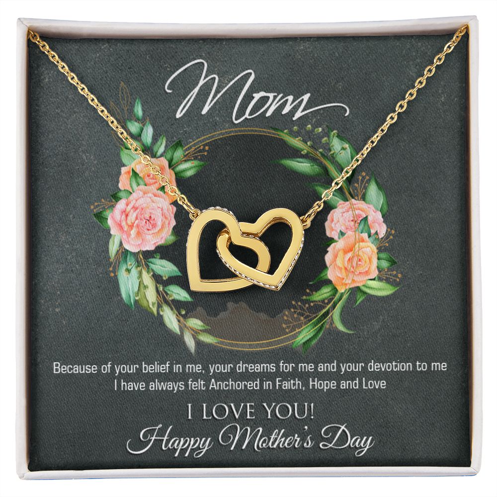 Mothers Day Interlocking Hearts Necklace-[Heartfelt Family Gift]