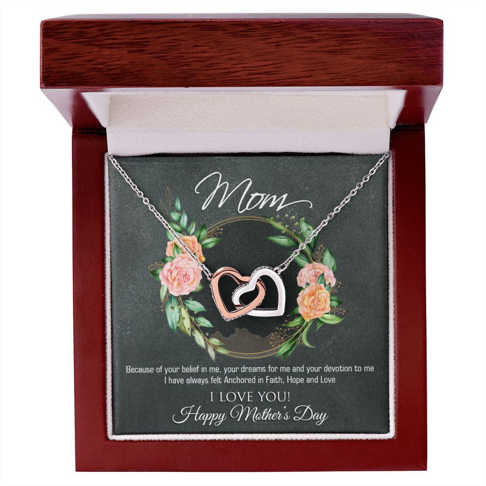 Mothers Day Interlocking Hearts Necklace-[Heartfelt Family Gift]