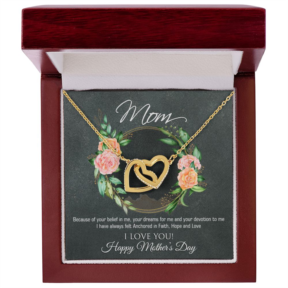 Mothers Day Interlocking Hearts Necklace-[Heartfelt Family Gift]
