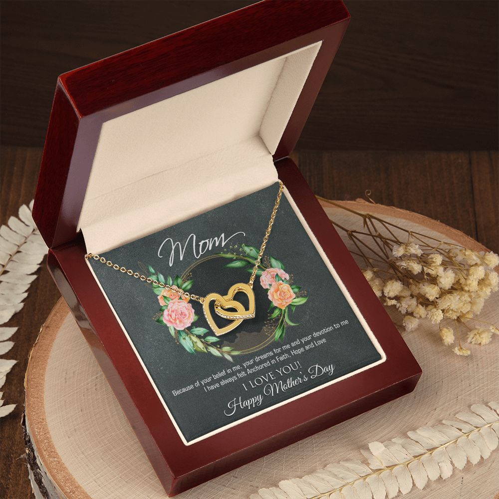 Mothers Day Interlocking Hearts Necklace-[Heartfelt Family Gift]