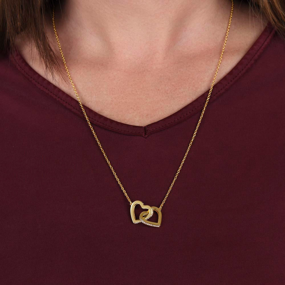 Mothers Day Interlocking Hearts Necklace-[Heartfelt Family Gift]