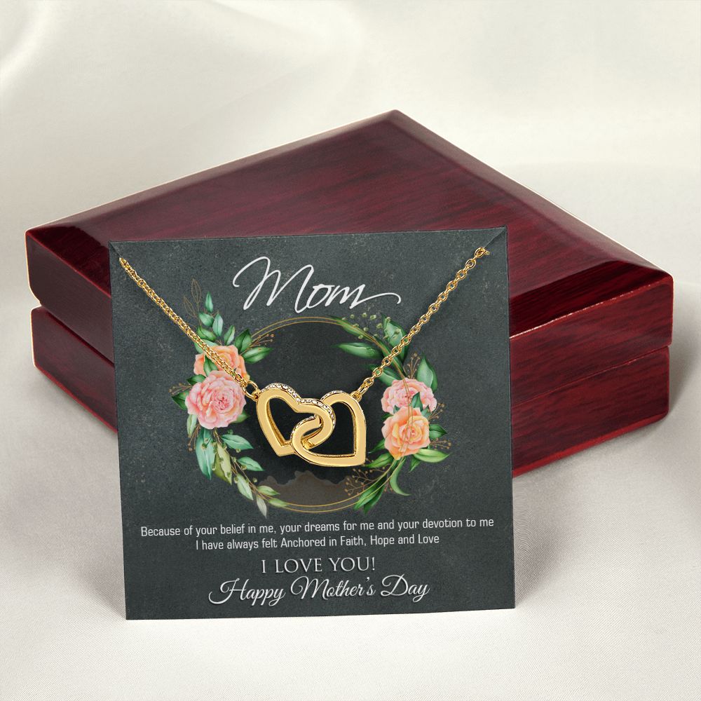 Mothers Day Interlocking Hearts Necklace-[Heartfelt Family Gift]