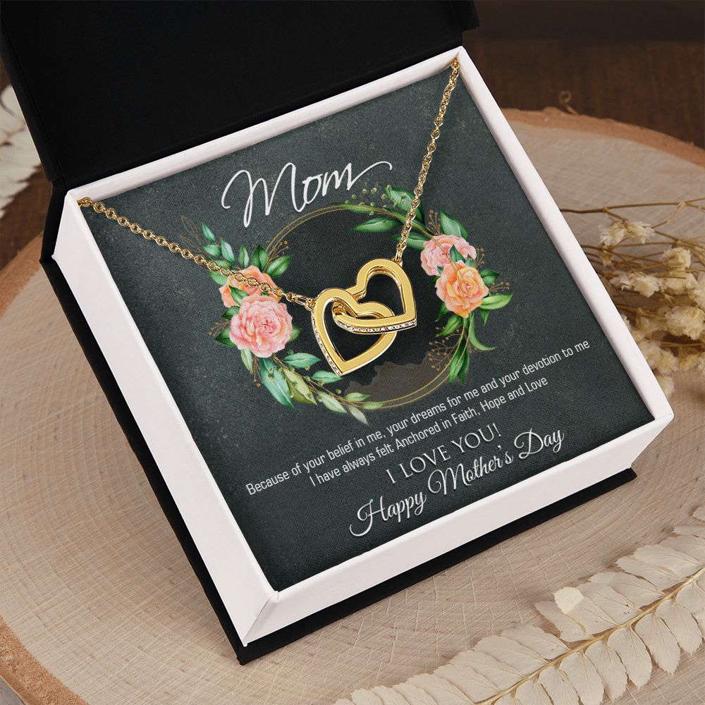 Mothers Day Interlocking Hearts Necklace-[Heartfelt Family Gift]