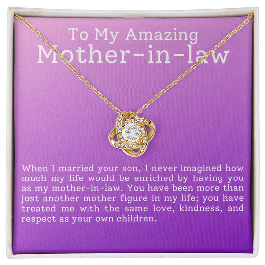 My Amazing Mother In Law Love Knot Necklace-[Heartfelt Family Gift]