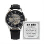 My Man Forever and Always Men's Openwork Watch with Lighted Gift Box-[Heartfelt Family Gift]