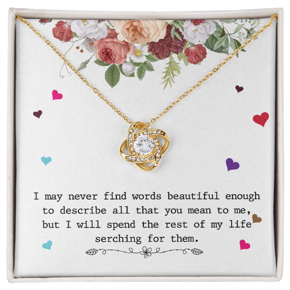 Not Enough Words Necklace for Soulmate Wife or Girlfriend-[Heartfelt Family Gift]