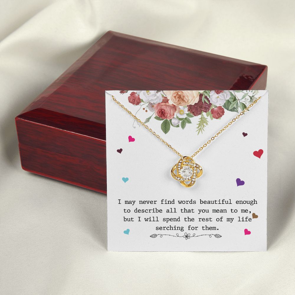 Not Enough Words Necklace for Soulmate Wife or Girlfriend-[Heartfelt Family Gift]