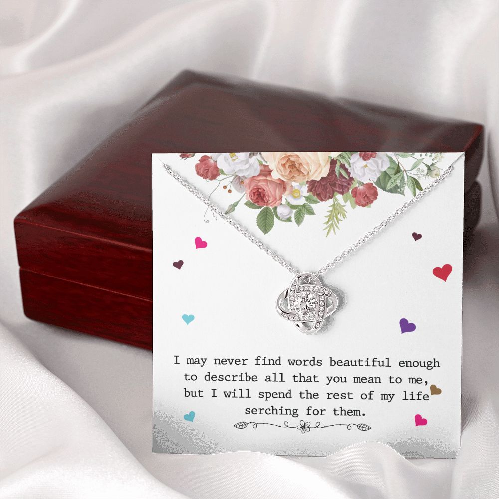 Not Enough Words Necklace for Soulmate Wife or Girlfriend-[Heartfelt Family Gift]
