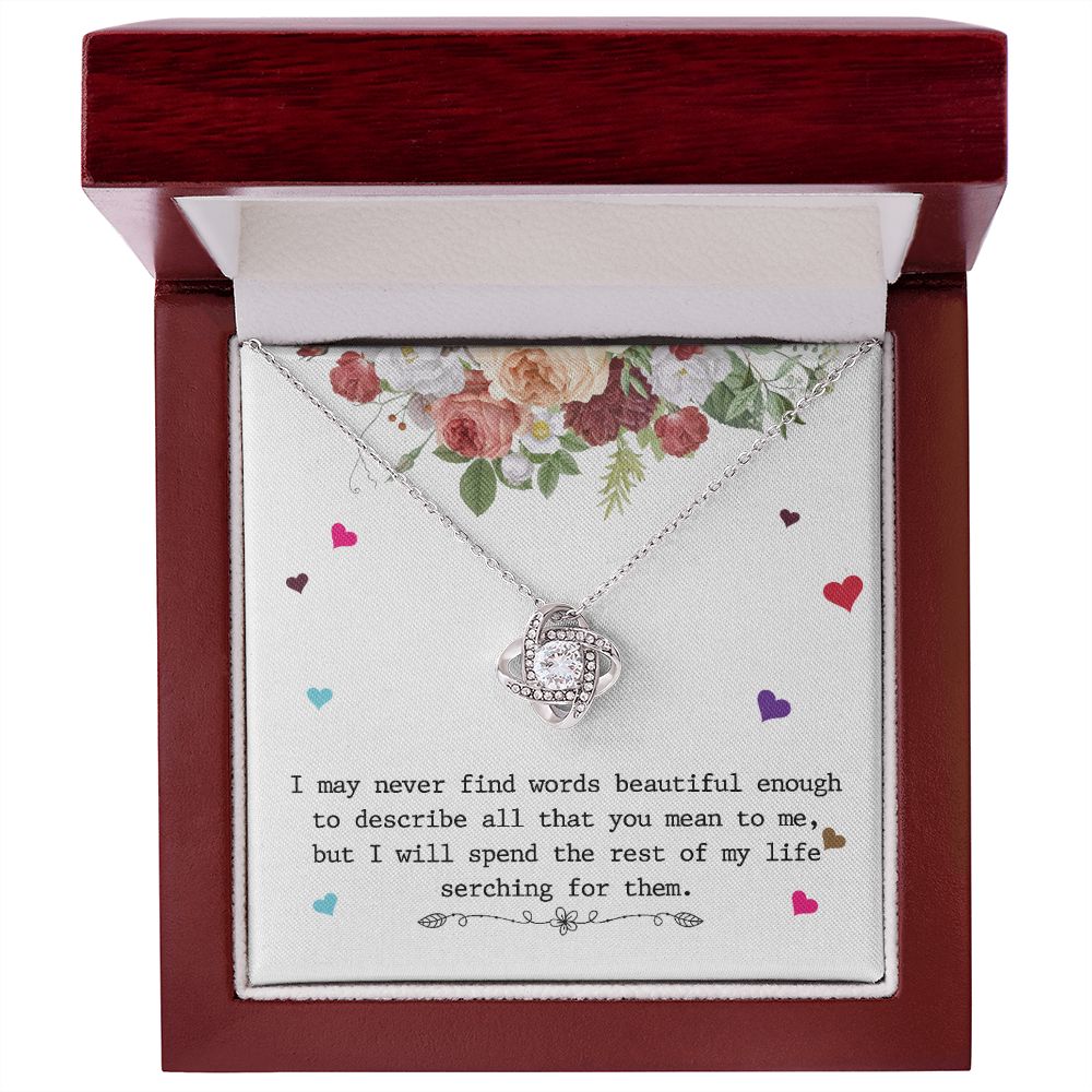 Not Enough Words Necklace for Soulmate Wife or Girlfriend-[Heartfelt Family Gift]