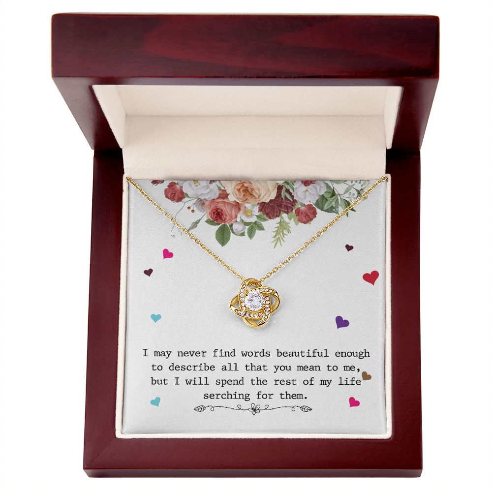 Not Enough Words Necklace for Soulmate Wife or Girlfriend-[Heartfelt Family Gift]
