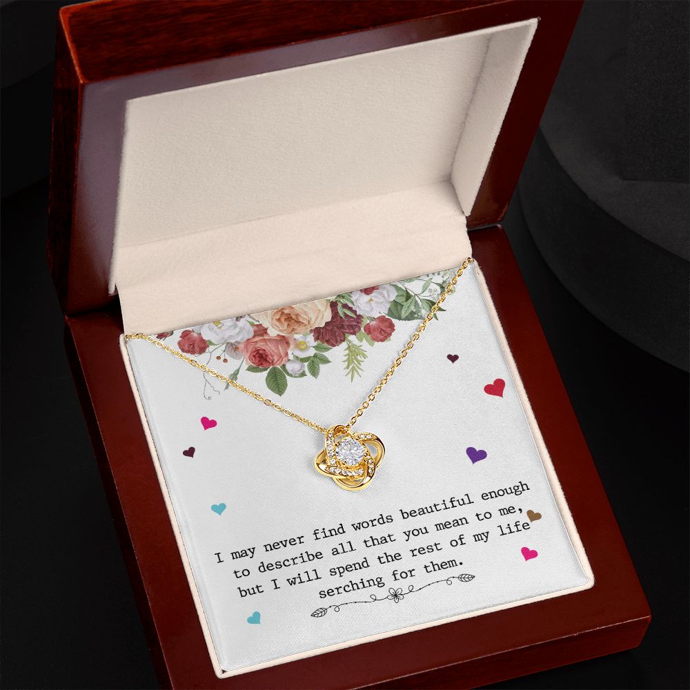 Not Enough Words Necklace for Soulmate Wife or Girlfriend-[Heartfelt Family Gift]