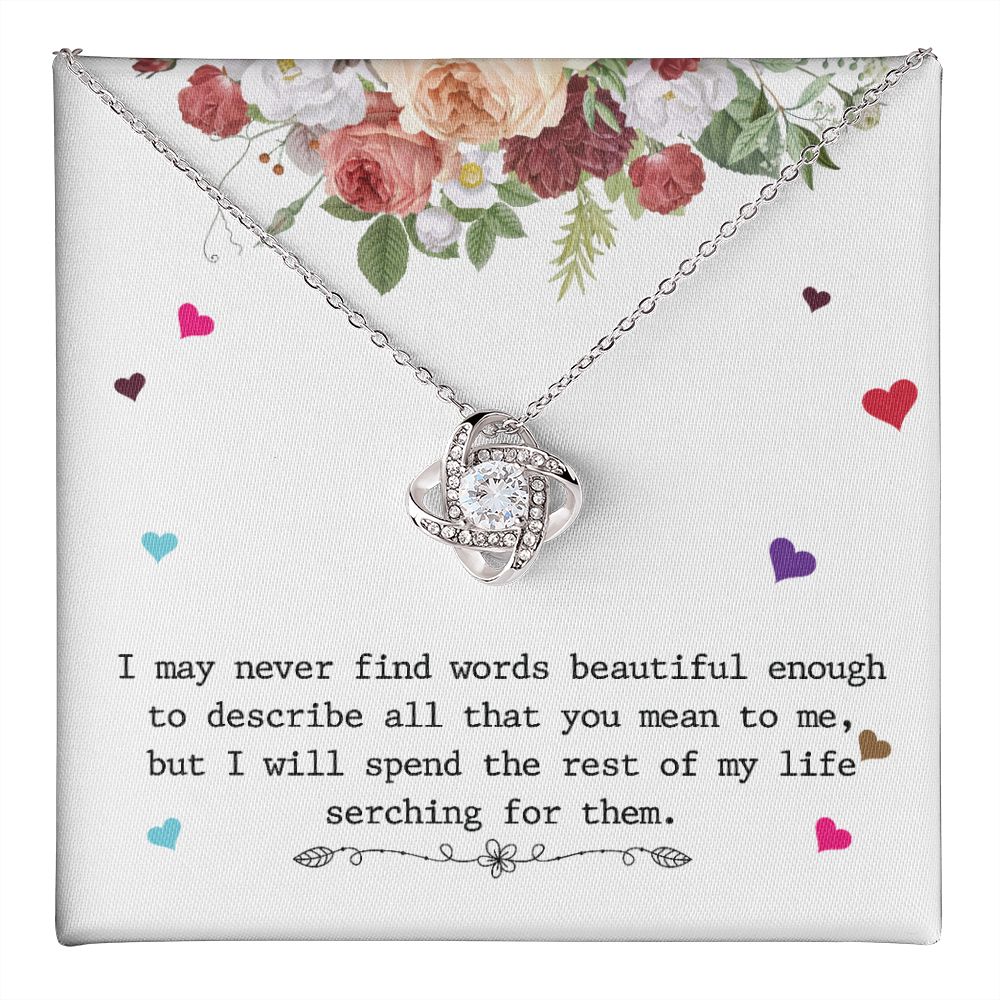 Not Enough Words Necklace for Soulmate Wife or Girlfriend-[Heartfelt Family Gift]