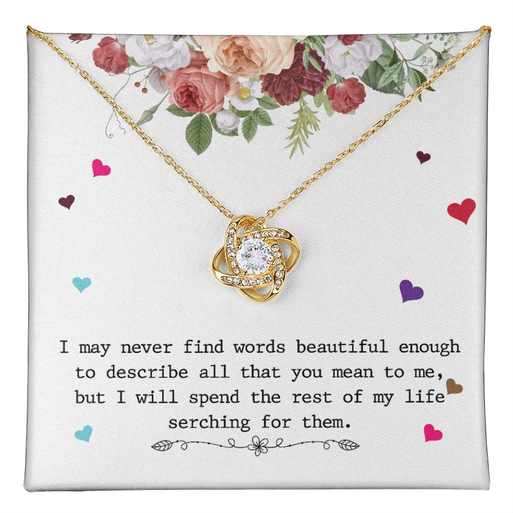 Not Enough Words Necklace for Soulmate Wife or Girlfriend-[Heartfelt Family Gift]