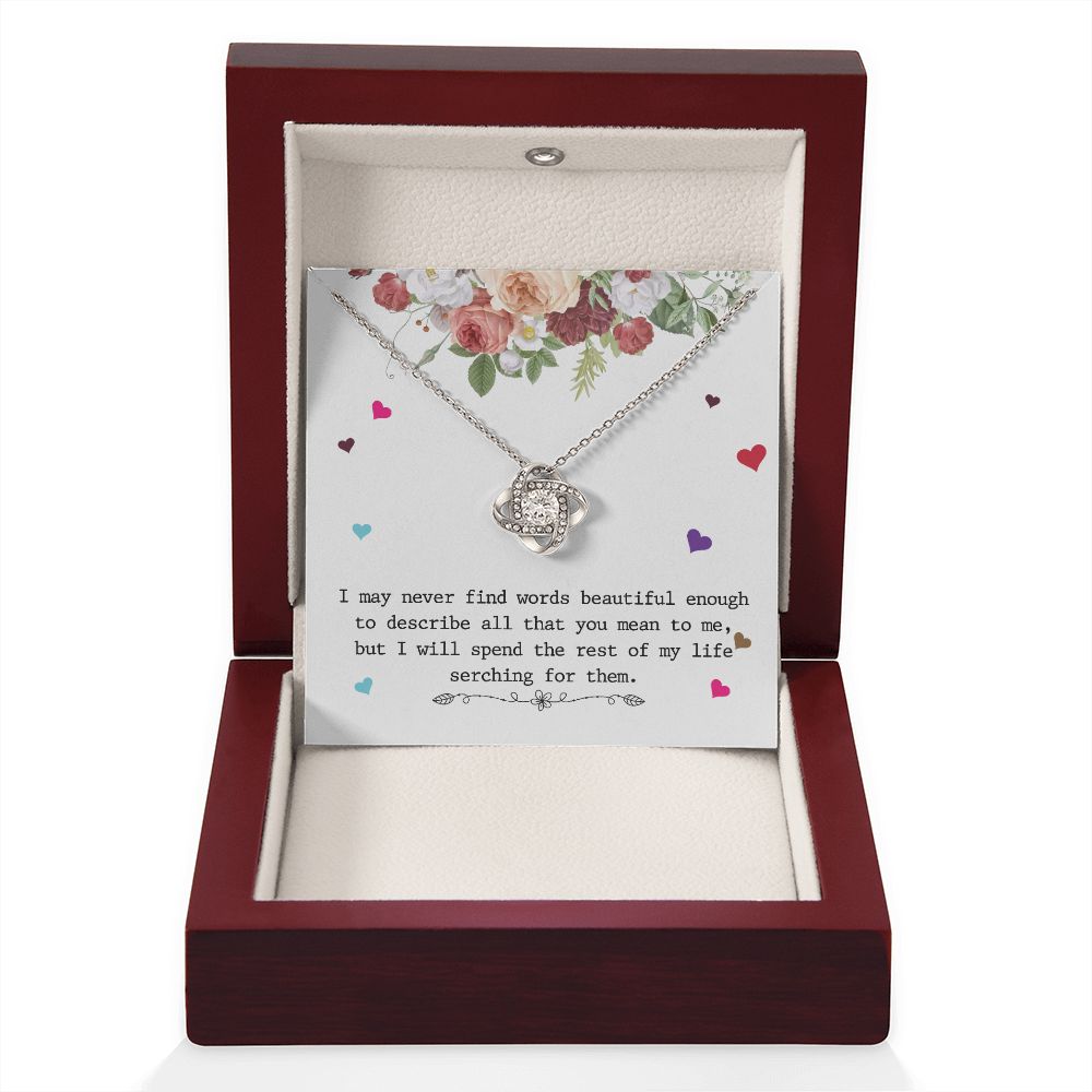 Not Enough Words Necklace for Soulmate Wife or Girlfriend-[Heartfelt Family Gift]