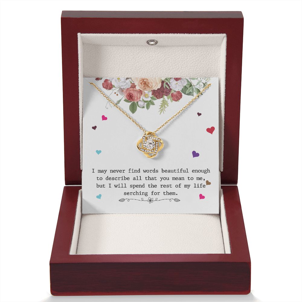 Not Enough Words Necklace for Soulmate Wife or Girlfriend-[Heartfelt Family Gift]