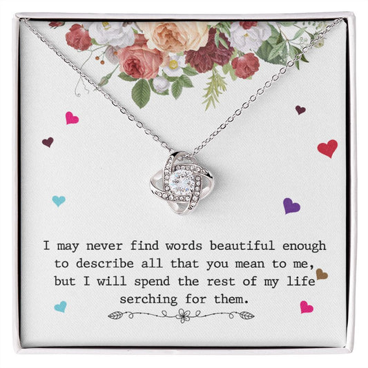 Not Enough Words Necklace for Soulmate Wife or Girlfriend-[Heartfelt Family Gift]