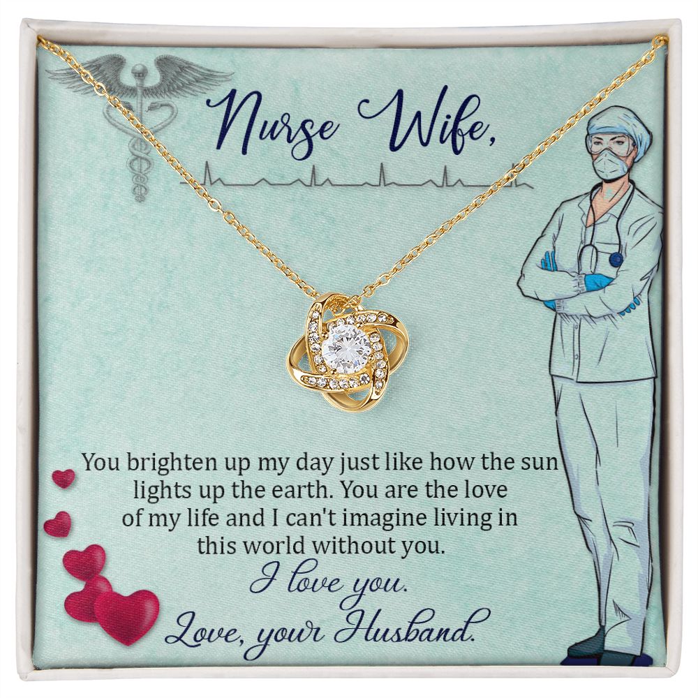 Nurse Wife - You Brighten My Day - Knot Necklace-[Heartfelt Family Gift]