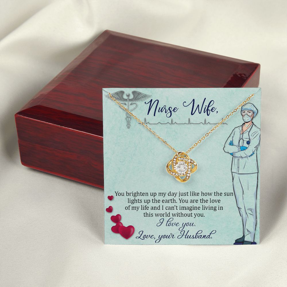 Nurse Wife - You Brighten My Day - Knot Necklace-[Heartfelt Family Gift]