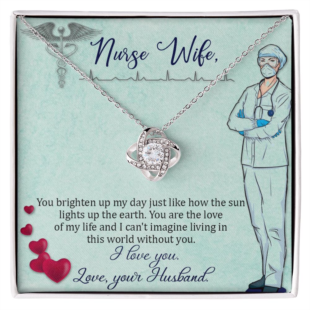 Nurse Wife - You Brighten My Day - Knot Necklace-[Heartfelt Family Gift]