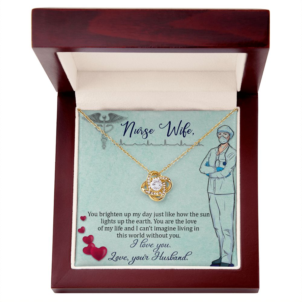 Nurse Wife - You Brighten My Day - Knot Necklace-[Heartfelt Family Gift]