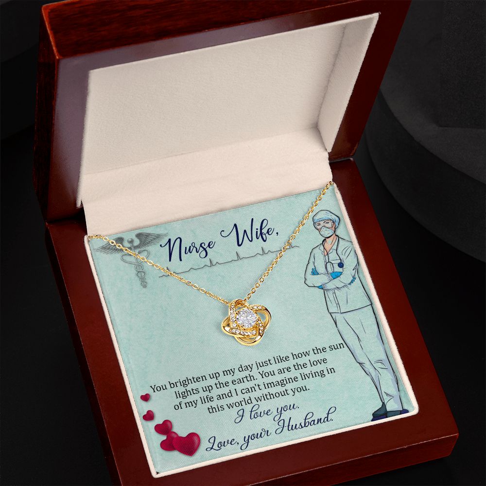 Nurse Wife - You Brighten My Day - Knot Necklace-[Heartfelt Family Gift]