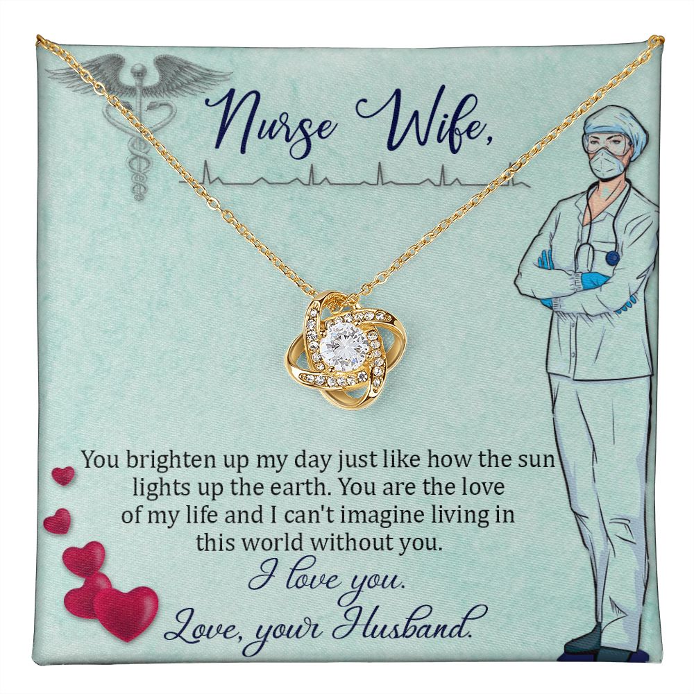 Nurse Wife - You Brighten My Day - Knot Necklace-[Heartfelt Family Gift]