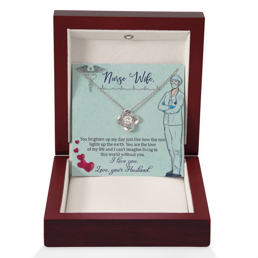 Nurse Wife - You Brighten My Day - Knot Necklace-[Heartfelt Family Gift]