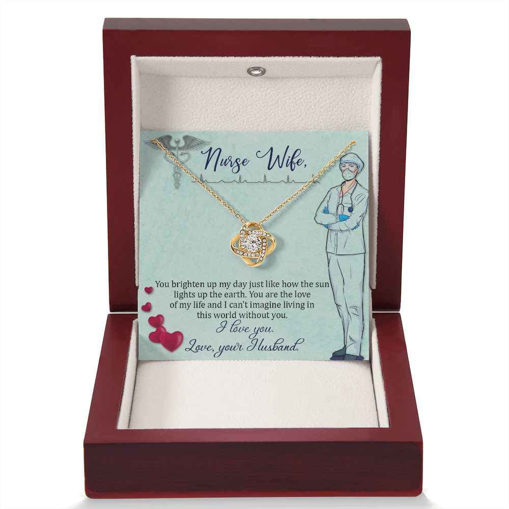 Nurse Wife - You Brighten My Day - Knot Necklace-[Heartfelt Family Gift]