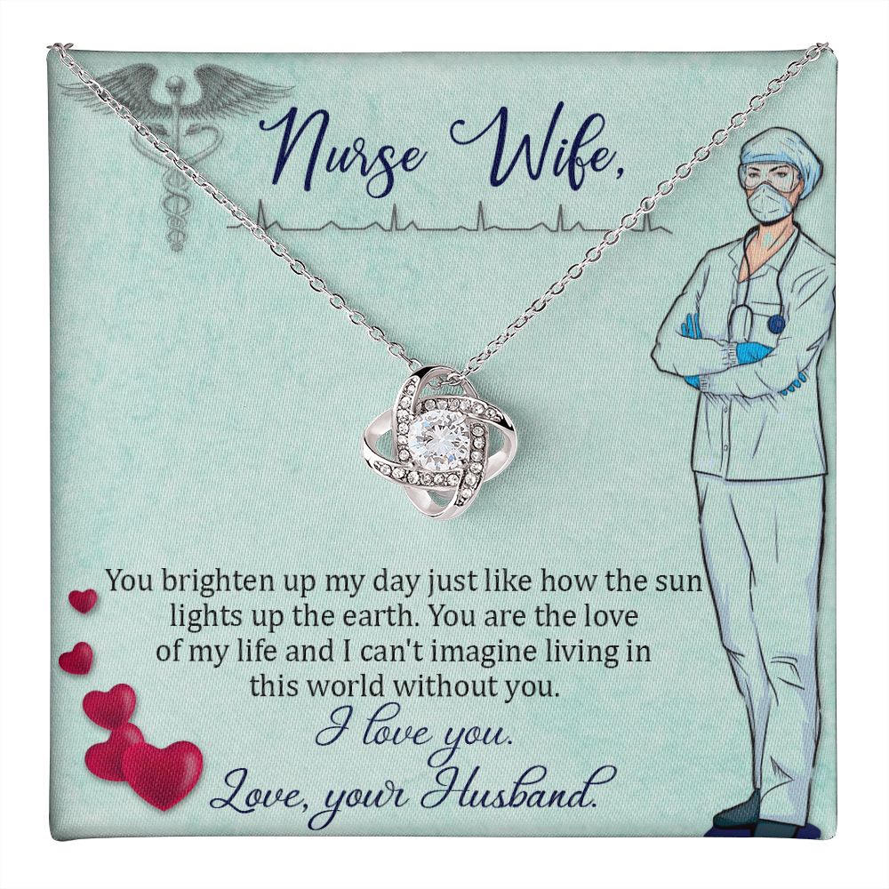 Nurse Wife - You Brighten My Day - Knot Necklace-[Heartfelt Family Gift]
